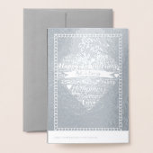 Aangepaste Gepersonaliseerde 25e Zilveren Jubilea Folie Kaarten (Met envelop)