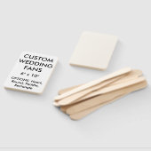 Aangepaste gepersonaliseerde 6" x 10" BRUILOFT FAN Handwaaier (Niet-gemonteerd)