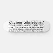 Aangepaste gepersonaliseerde 7,75" Skateboard Deck (Horizontaal)