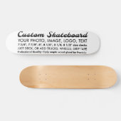 Aangepaste gepersonaliseerde 7,75" Skateboard Deck (Horizontaal)