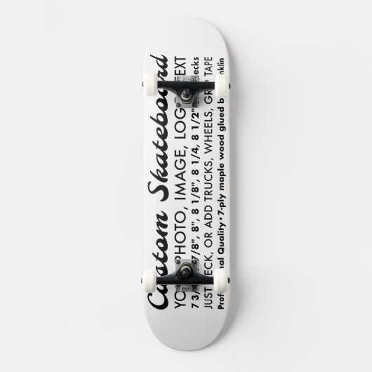 Aangepaste gepersonaliseerde 8,25" skateboard, vol skateboard (Voorkant)