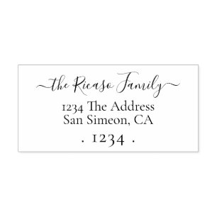 Aangepaste gepersonaliseerde adres elegante scroll 	rubberstempel