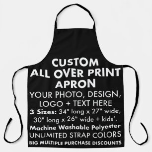 Aangepaste gepersonaliseerde all-over print Schort
