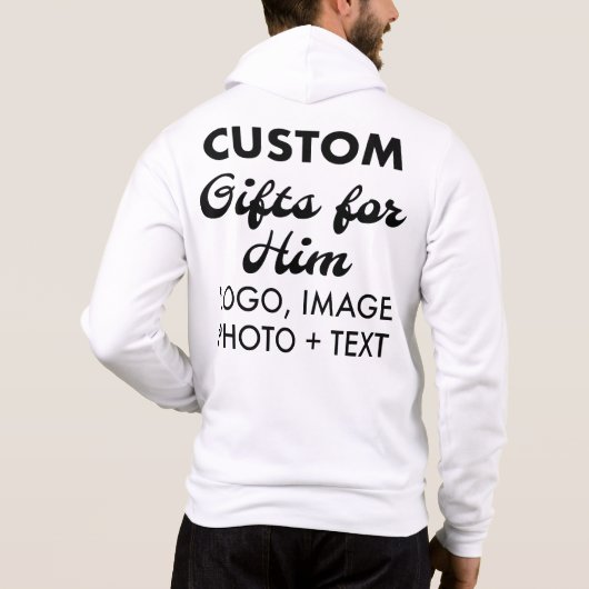 Aangepaste gepersonaliseerde Back - Mannen Hoodie (Achterkant)