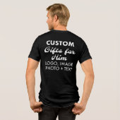 Aangepaste gepersonaliseerde Back Mannen Tri-Blend Tri-Blend Shirt (Achterkant volledig)