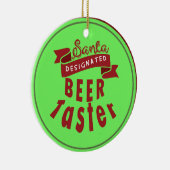 Aangepaste gepersonaliseerde Beer Lover Kerstmis O Keramisch Ornament (Rechts)