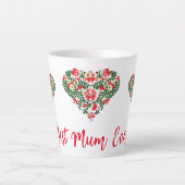 Aangepaste gepersonaliseerde Best Mum Ever Script Latte Mok (Voorkant)