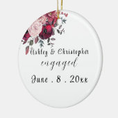 Aangepaste gepersonaliseerde betrokken keramisch ornament (Links)