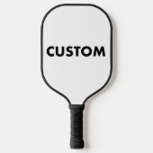 Aangepaste Gepersonaliseerde BLACK Handle Trim Car Pickleball Paddle (Voorkant)