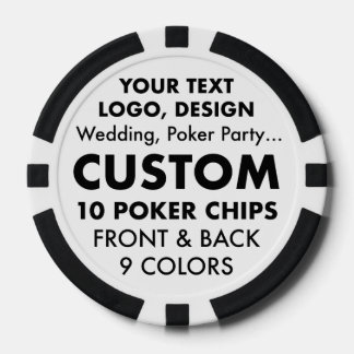 Aangepaste gepersonaliseerde BLACK Poker Casino Ch Chips