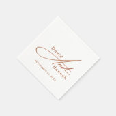 Aangepaste gepersonaliseerde bruiloft servetten me (Hoek)