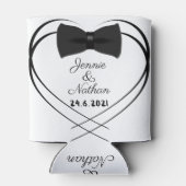 Aangepaste gepersonaliseerde bruiloft Stubby Houde Blikjeskoeler (Achterkant)