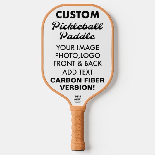 Aangepaste gepersonaliseerde CARBON FIBER PICKLEBA Pickleball Paddle (Voorkant)