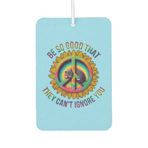 Aangepaste Gepersonaliseerde Cat Peace Hippie Tie  Luchtverfrisser