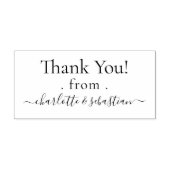 Aangepaste gepersonaliseerde dank u elegante scrol 	rubberstempel (Afrduk)