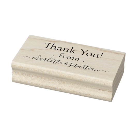 Aangepaste gepersonaliseerde dank u elegante scrol 	rubberstempel (Stempel)