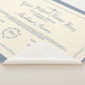 Aangepaste gepersonaliseerde Diploma Traditioneel Sherpa Deken (3/4)