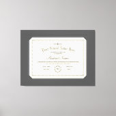 Aangepaste gepersonaliseerde Diploma Traditionele  Canvas Afdruk (Voorkant)