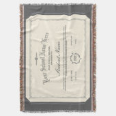 Aangepaste gepersonaliseerde Diploma Traditionele Deken (Voorkant Verticaal)