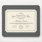 Aangepaste gepersonaliseerde Diploma Traditionele Muismat (Voorkant)