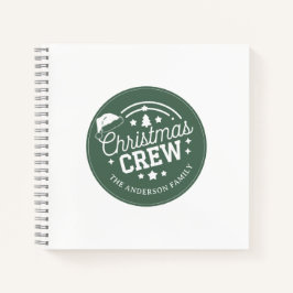 Aangepaste gepersonaliseerde DIY Christmas Crew st Notitieboek