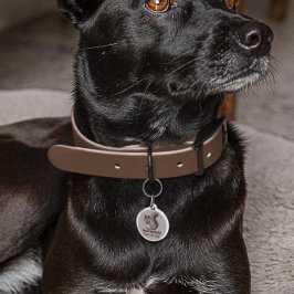 Aangepaste gepersonaliseerde Dog Label Chasing Eek Huisdierpenning