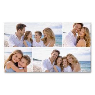 Aangepaste Gepersonaliseerde Familie Foto Magnetisch Visitekaartje