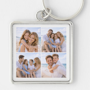 Aangepaste Gepersonaliseerde Familie Foto Sleutelhanger