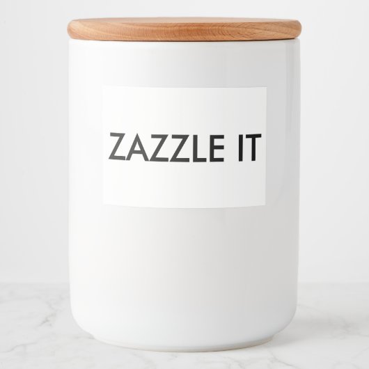 Aangepaste gepersonaliseerde Food Jar Label Blank Voedselcontainer Etiket (Voorkant)