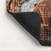 Aangepaste gepersonaliseerde foto 2025 kalender muismat (Hoek)