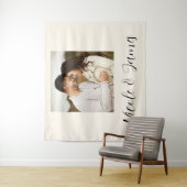 Aangepaste gepersonaliseerde foto achtergrond Verl Wandkleed (In situ)