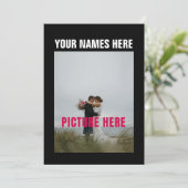 Aangepaste gepersonaliseerde foto afbeelding kaart (Staand voorkant)