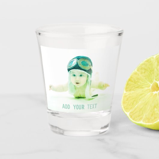 Aangepaste gepersonaliseerde foto afdrukken shot glas (Voorkant)