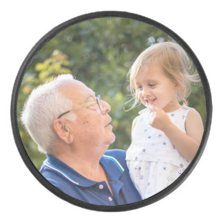 Aangepaste gepersonaliseerde foto  hockey puck