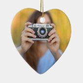 Aangepaste Gepersonaliseerde Foto Kerst Ornament H (Rechts)