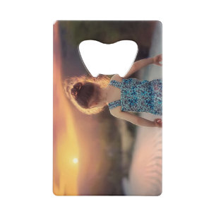 Aangepaste gepersonaliseerde foto  kredietkaart flessenopener