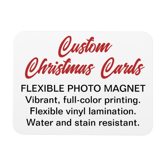 Aangepaste Gepersonaliseerde Foto Magneet Kerst Ka (Horizontaal)