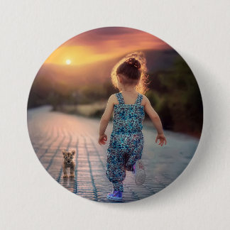 Aangepaste gepersonaliseerde foto  ronde button 7,6 cm