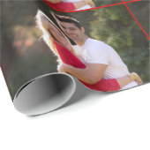 Aangepaste gepersonaliseerde foto tekst Kerstmis Cadeaupapier (Rol Hoek)