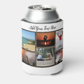 Aangepaste gepersonaliseerde fotocollage Stubby ho Blikjeskoeler (Blikje Achterkant)