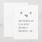 Aangepaste gepersonaliseerde Funny Happy Mothers D Kaart (Voorkant / Achterkant)