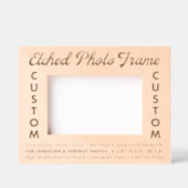 Aangepaste gepersonaliseerde gegraveerde houten fo gegraveerde lijstjes (Voorkant)