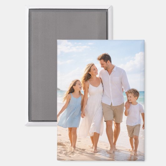 Aangepaste gepersonaliseerde gezinsfoto magneet (Voorkant / Achterkant)