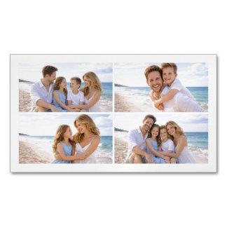 Aangepaste gepersonaliseerde gezinsfoto magnetisch visitekaartje