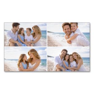 Aangepaste gepersonaliseerde gezinsfoto magnetisch visitekaartje