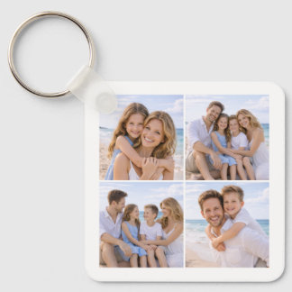 Aangepaste gepersonaliseerde gezinsfoto sleutelhanger