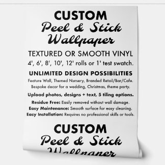 Aangepaste gepersonaliseerde gladde vinylschil & s behang