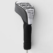 Aangepaste Gepersonaliseerde Golf Driver Club Head Golfheadcover (Schuin)