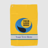 Aangepaste gepersonaliseerde golfhanddoek met Logo (Voorkant)