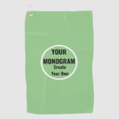Aangepaste gepersonaliseerde golfhanddoeken, monog golfhanddoek (Voorkant)